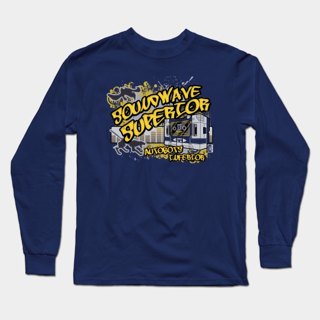 Soundwave Superior Graffiti Long Sleeve T-Shirt by mikerozon